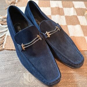 Stacy Adams Dark Blue Suede Loafers
